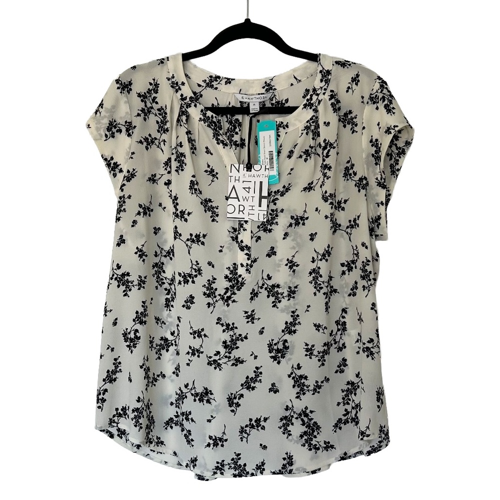 41 Hawthorn | Size XL | Morey Split Neck Short Sleeve Blouse | NWT
